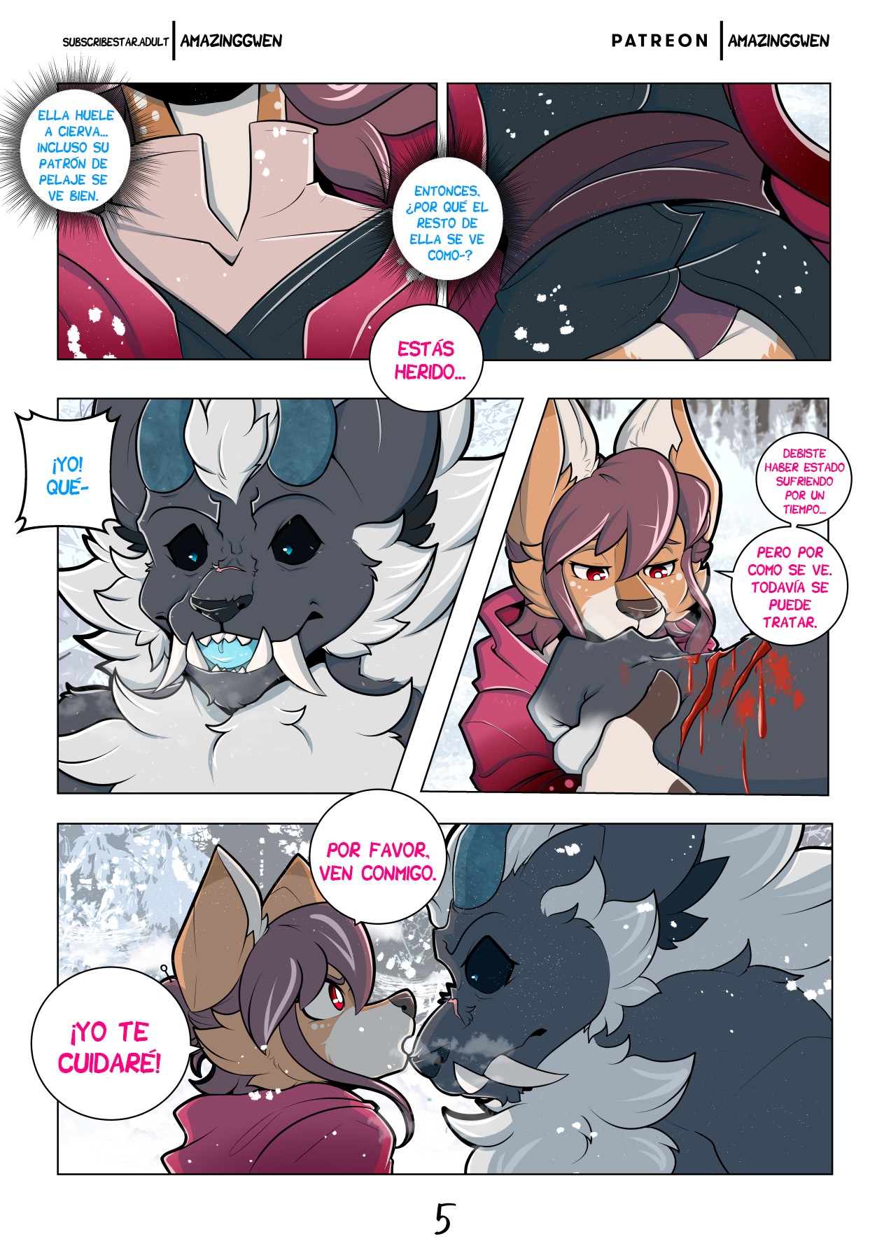 [Amazinggwen] Flor Roja y Nieve Invernal