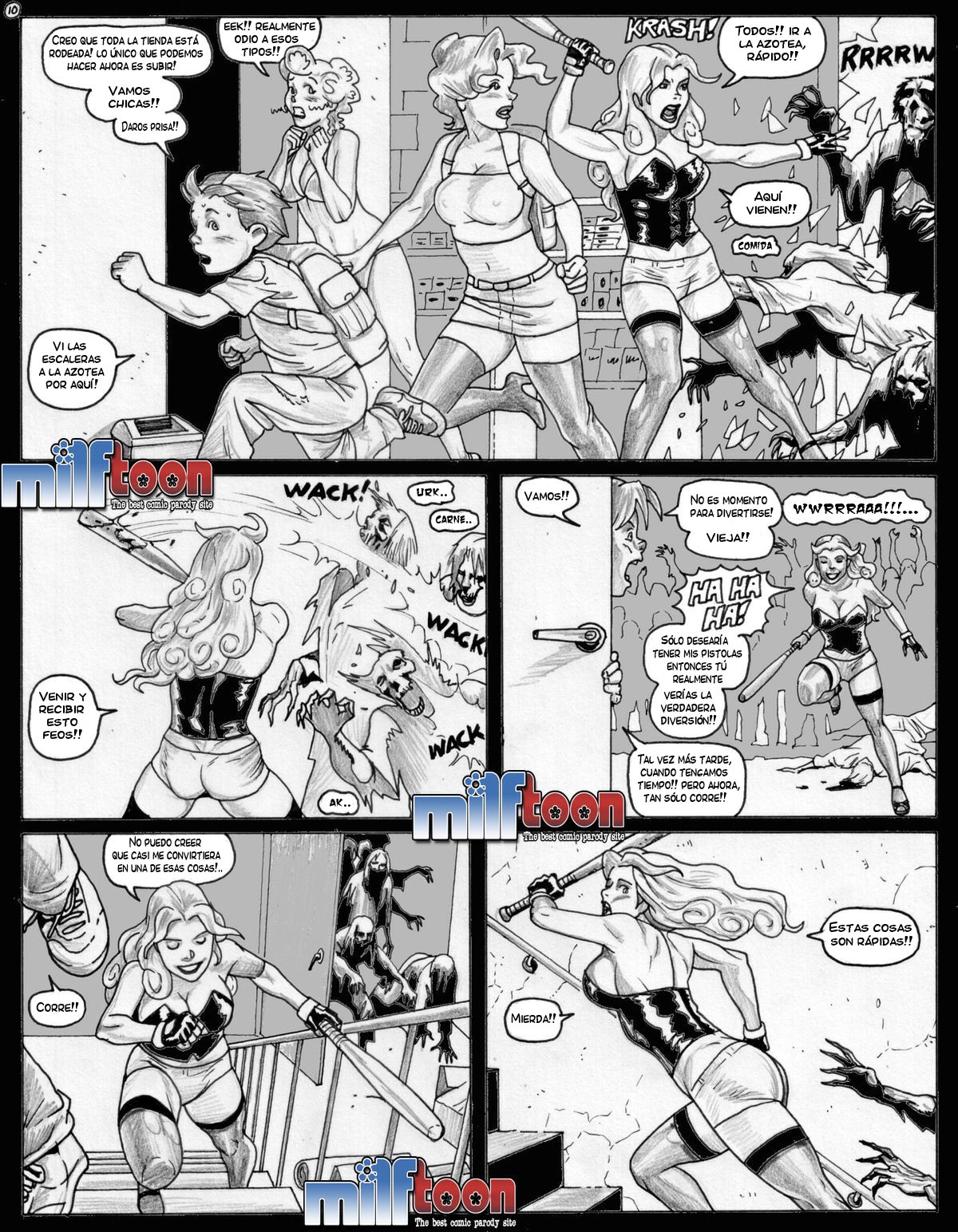 [Milftoon] Conteniendo al Virus Zombie — Hot Milfs