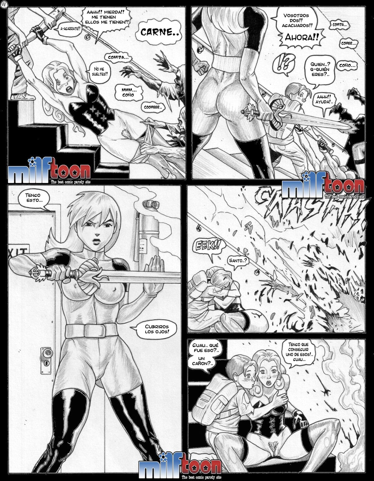 [Milftoon] Conteniendo al Virus Zombie — Hot Milfs