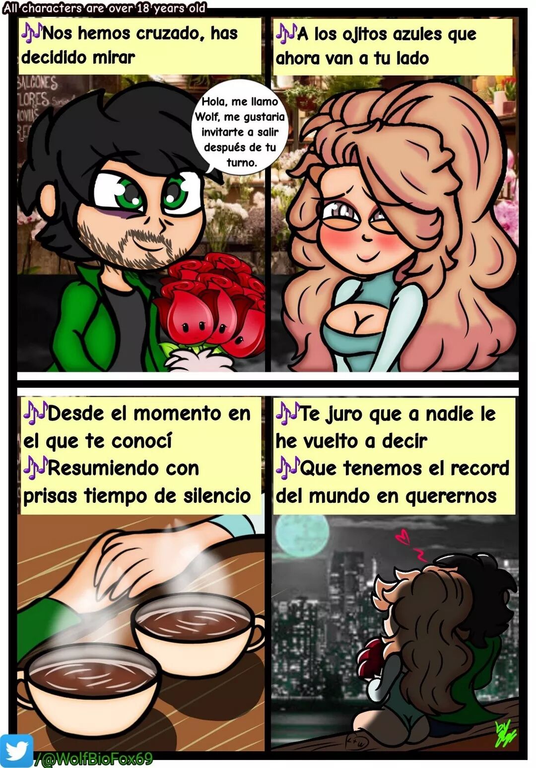 [WolfBioFox] Una Noche Romantica (Comic Porn)