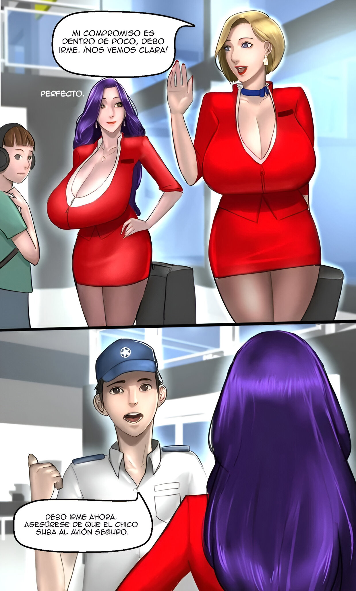 [Scarlett Ann] MILF AIRLINE (Comic Porn)