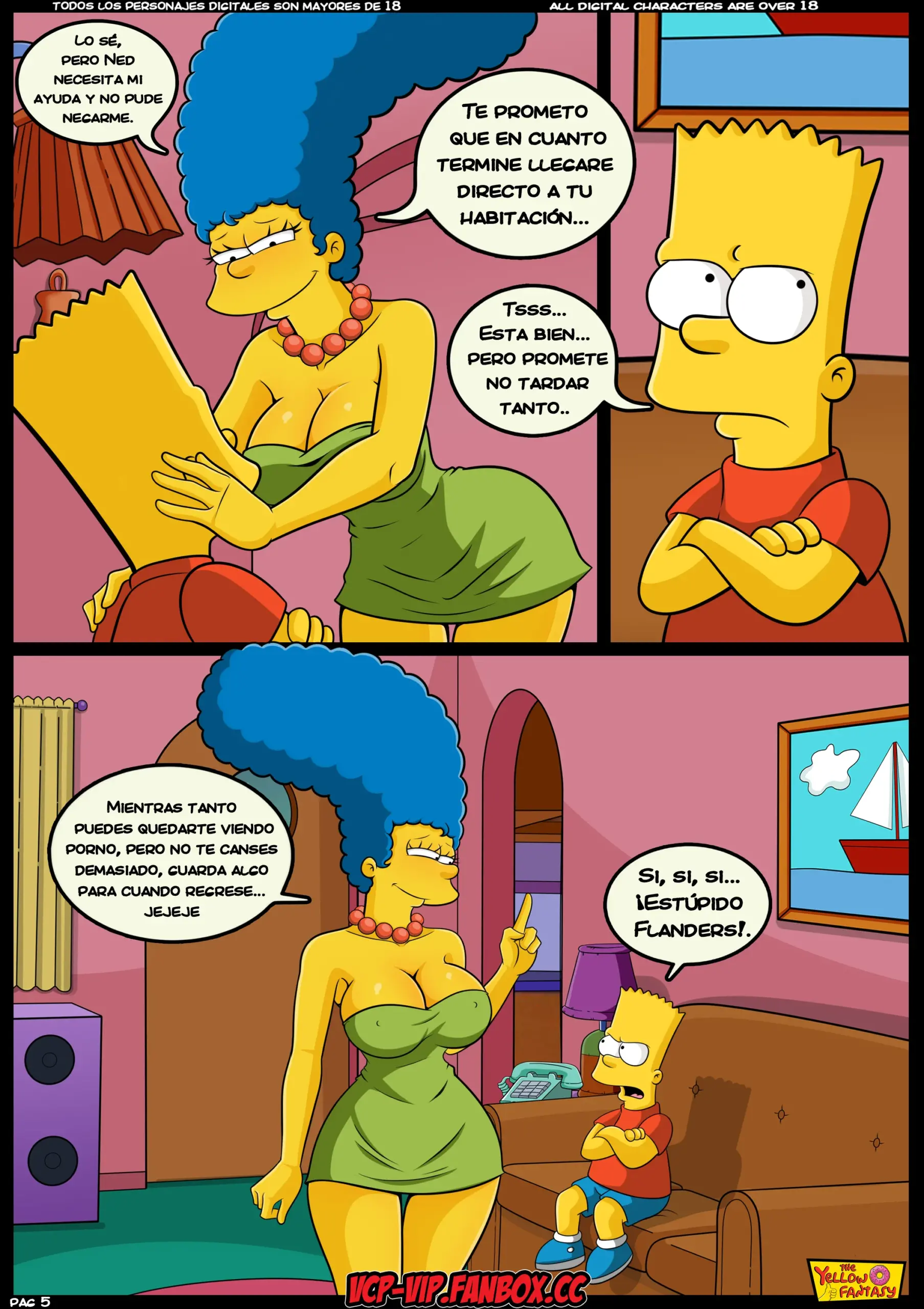 [TheYellowFantasy] Niñera sin Niñera (Simpsons Porno)