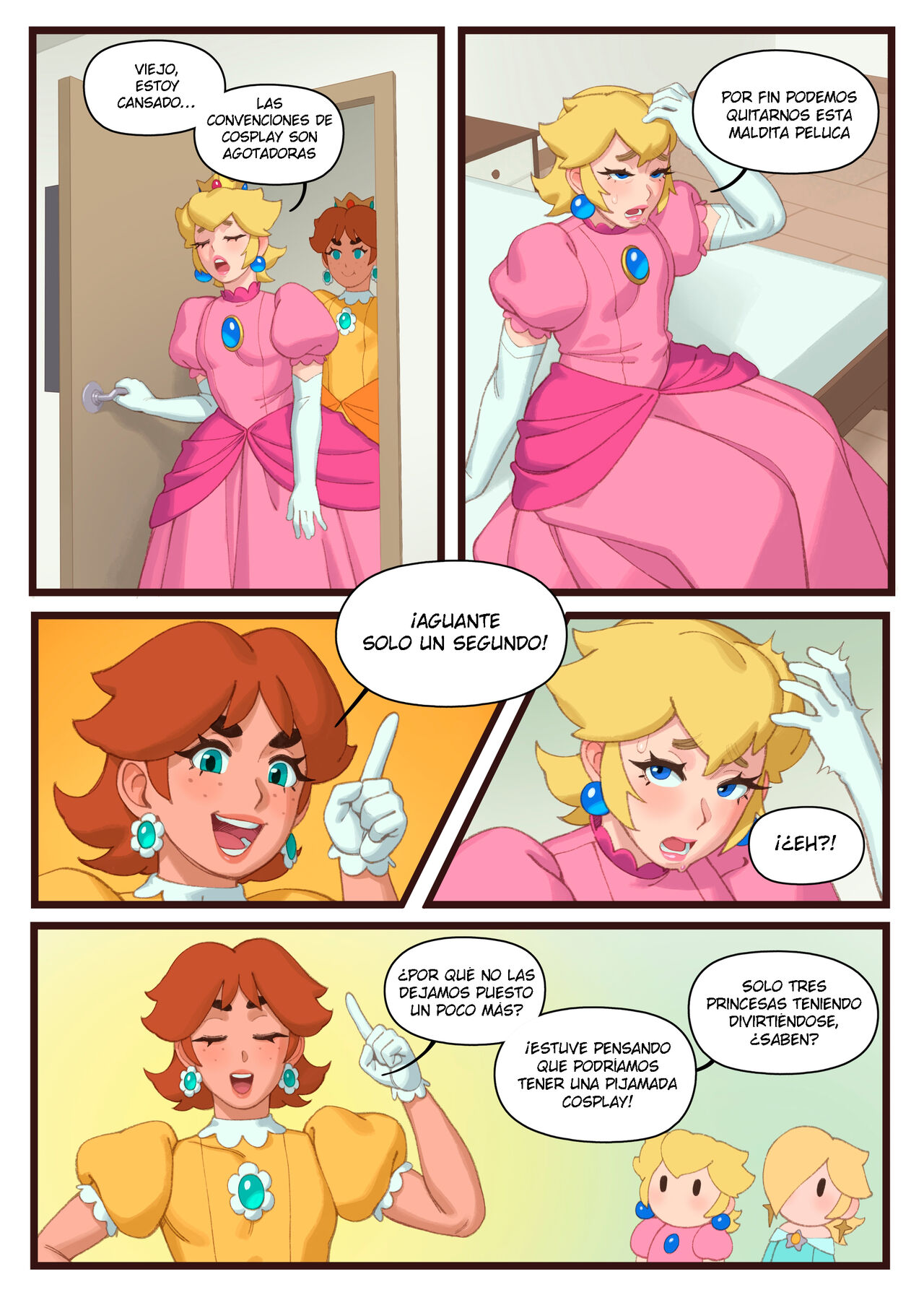 [Rizdraws] PRINCESS Sleepover (Mario Bros)