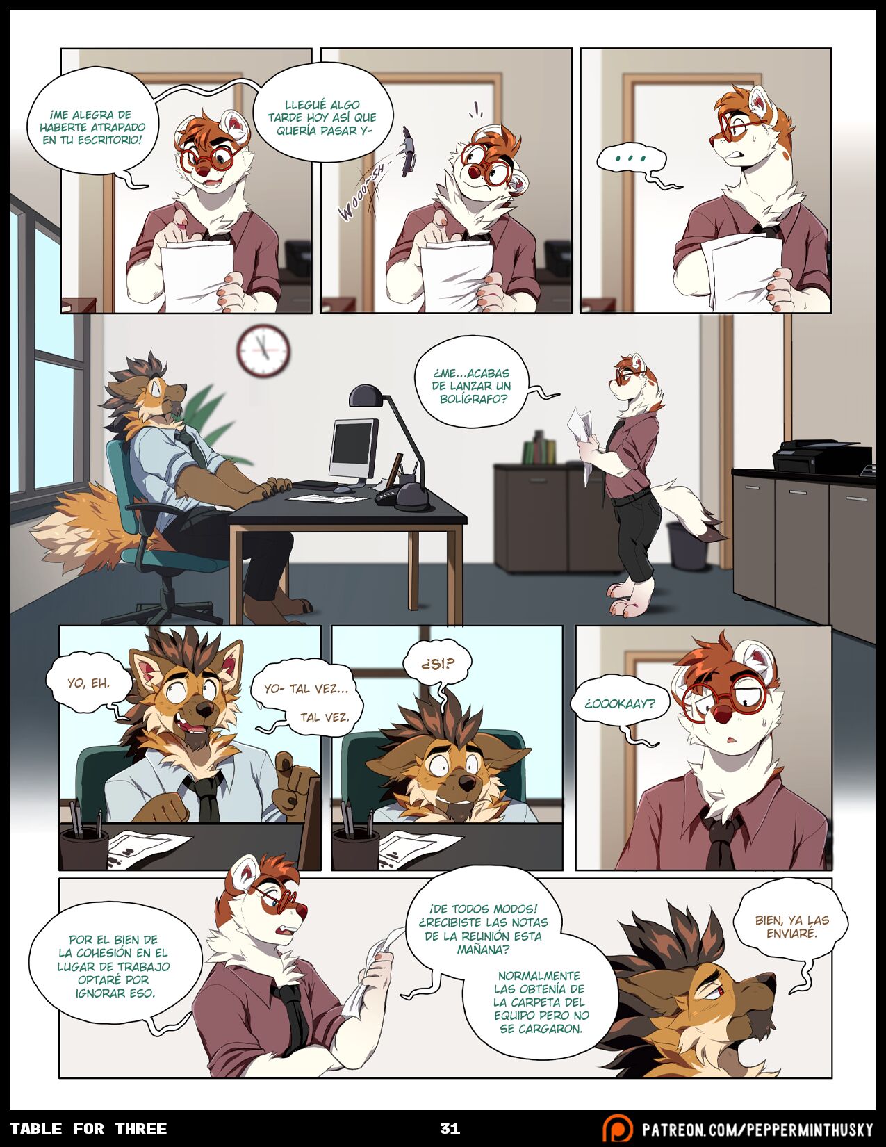 [PeppermintHusky] MESA para TRES (Comic Porn)