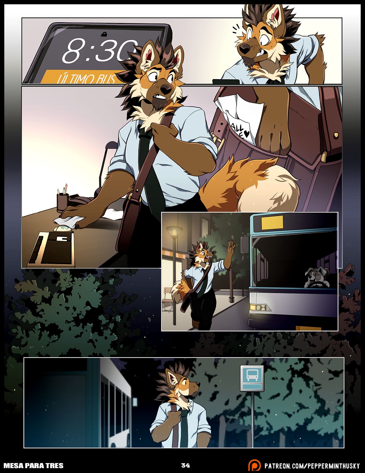 [PeppermintHusky] MESA para TRES (Comic Porn)