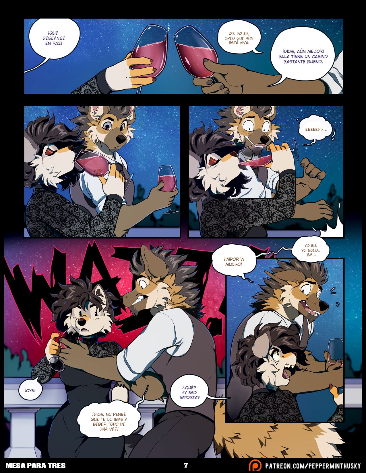 [PeppermintHusky] MESA para TRES (Comic Porn)