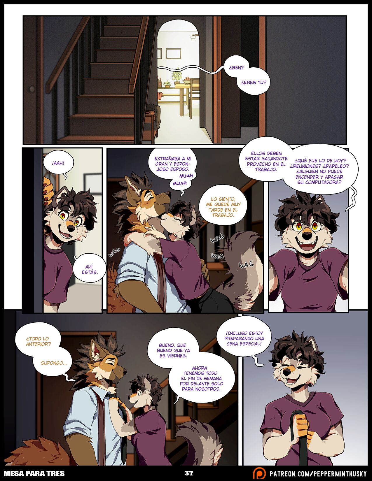 [PeppermintHusky] MESA para TRES (Comic Porn)