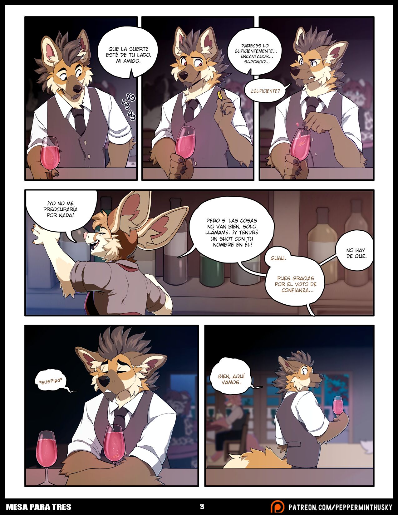 [PeppermintHusky] MESA para TRES (Comic Porn)