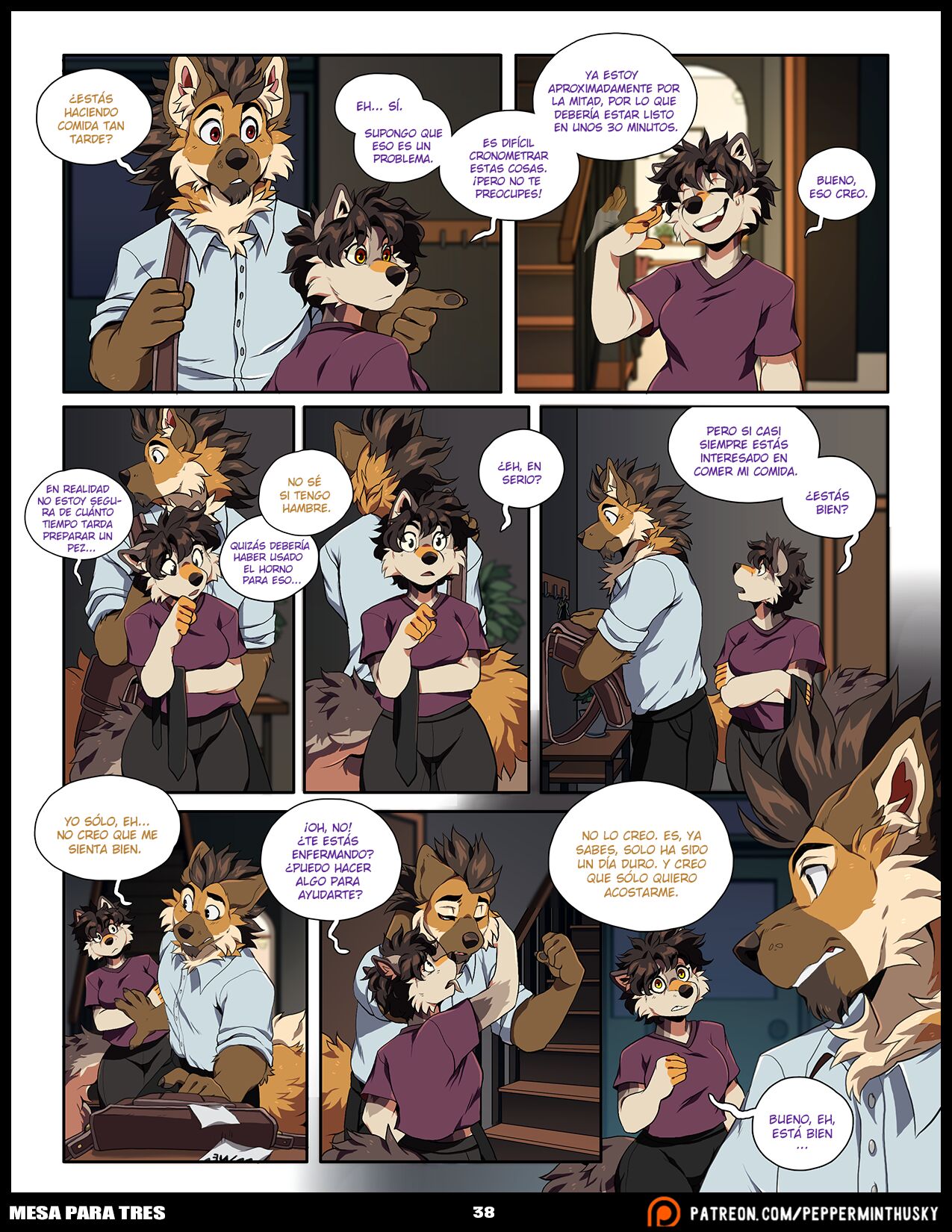 [PeppermintHusky] MESA para TRES (Comic Porn)