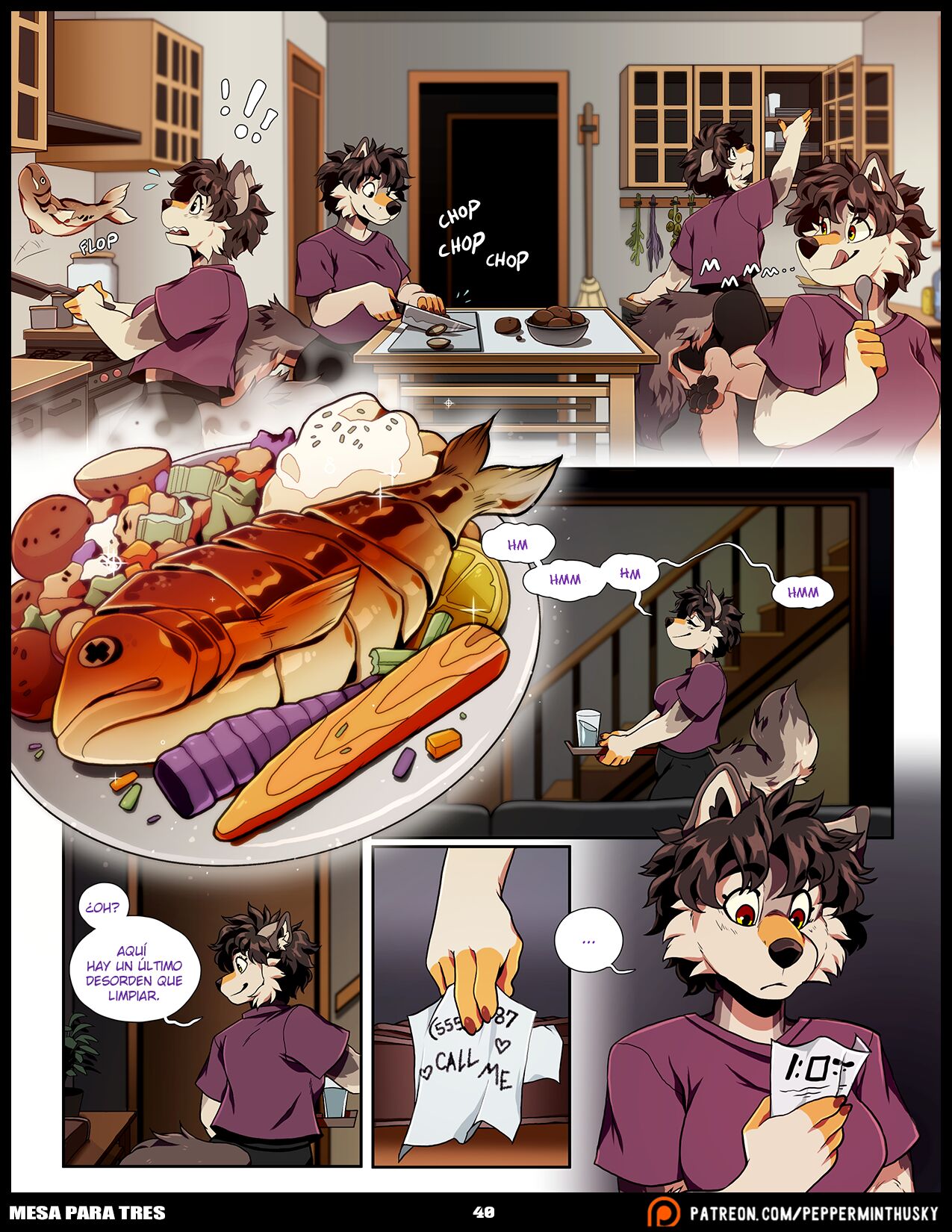 [PeppermintHusky] MESA para TRES (Comic Porn)