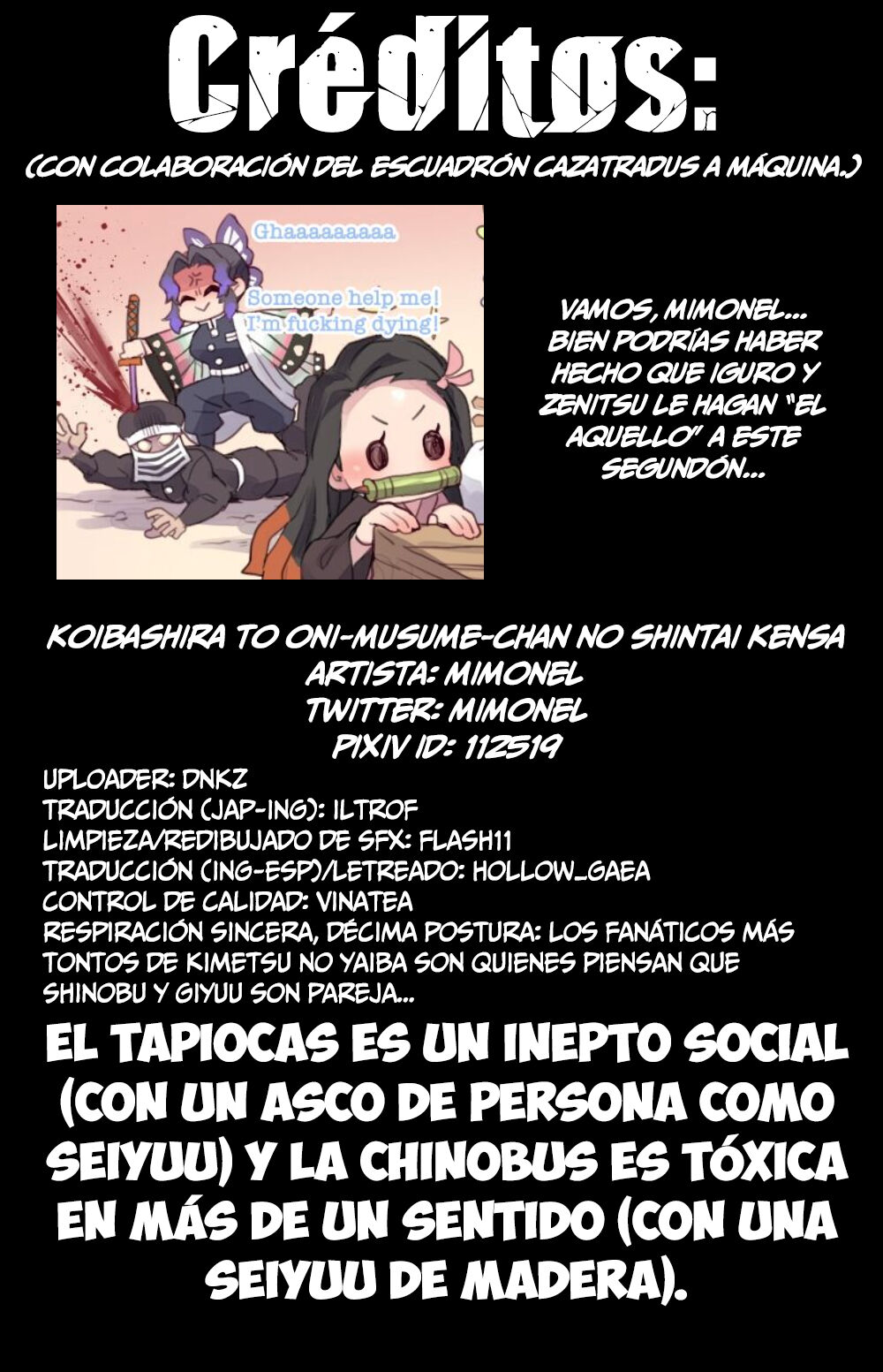 [Mimonel] El Pilar del Amor y la Niña Demonio a Chequeo Médico ❤️ (Demon Slayer: Kimetsu no Yaiba)