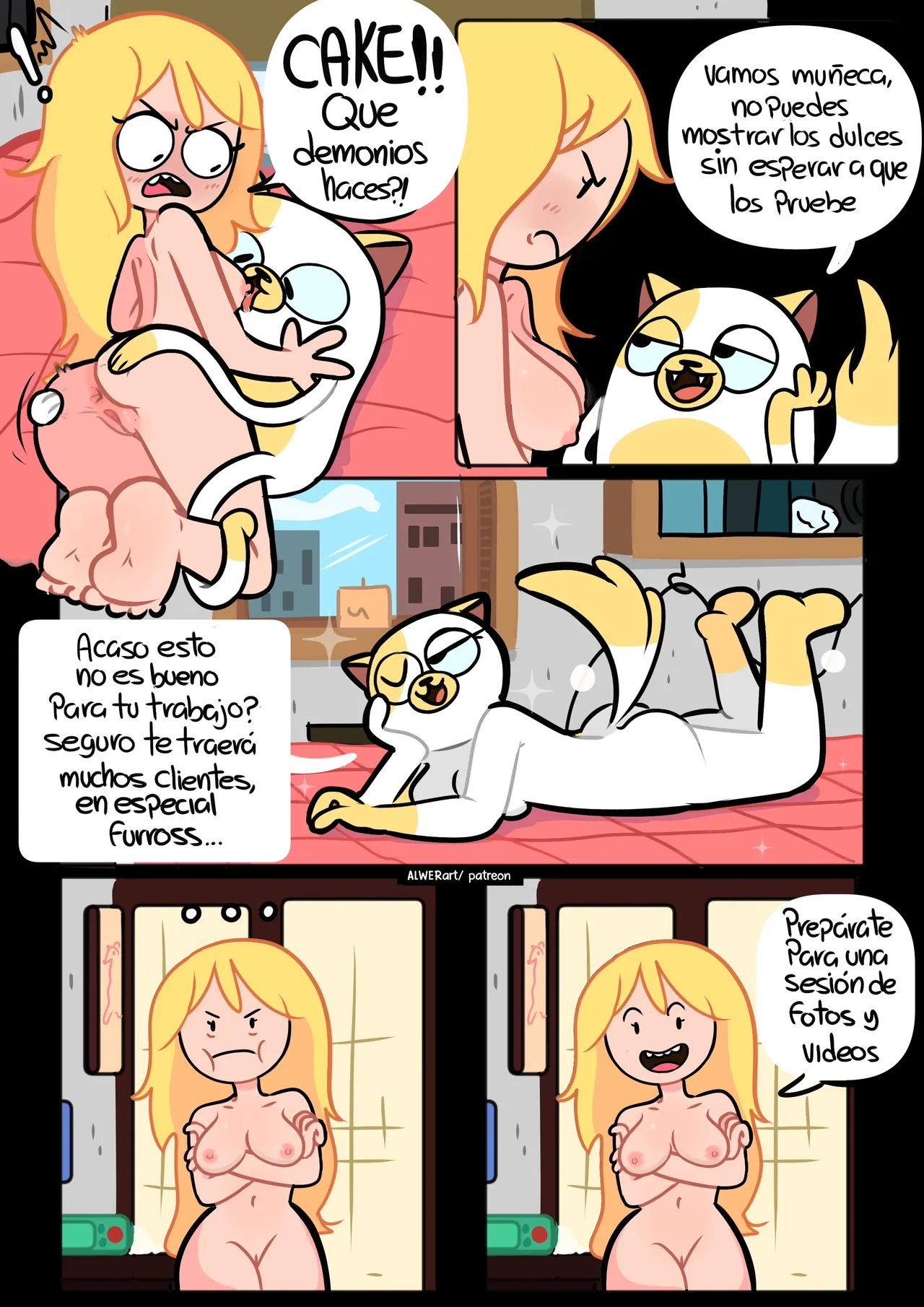[ALWERart] FIONNA y CAKE — Un nuevo Trabajo (Adventure Time: Fionna and Cake)