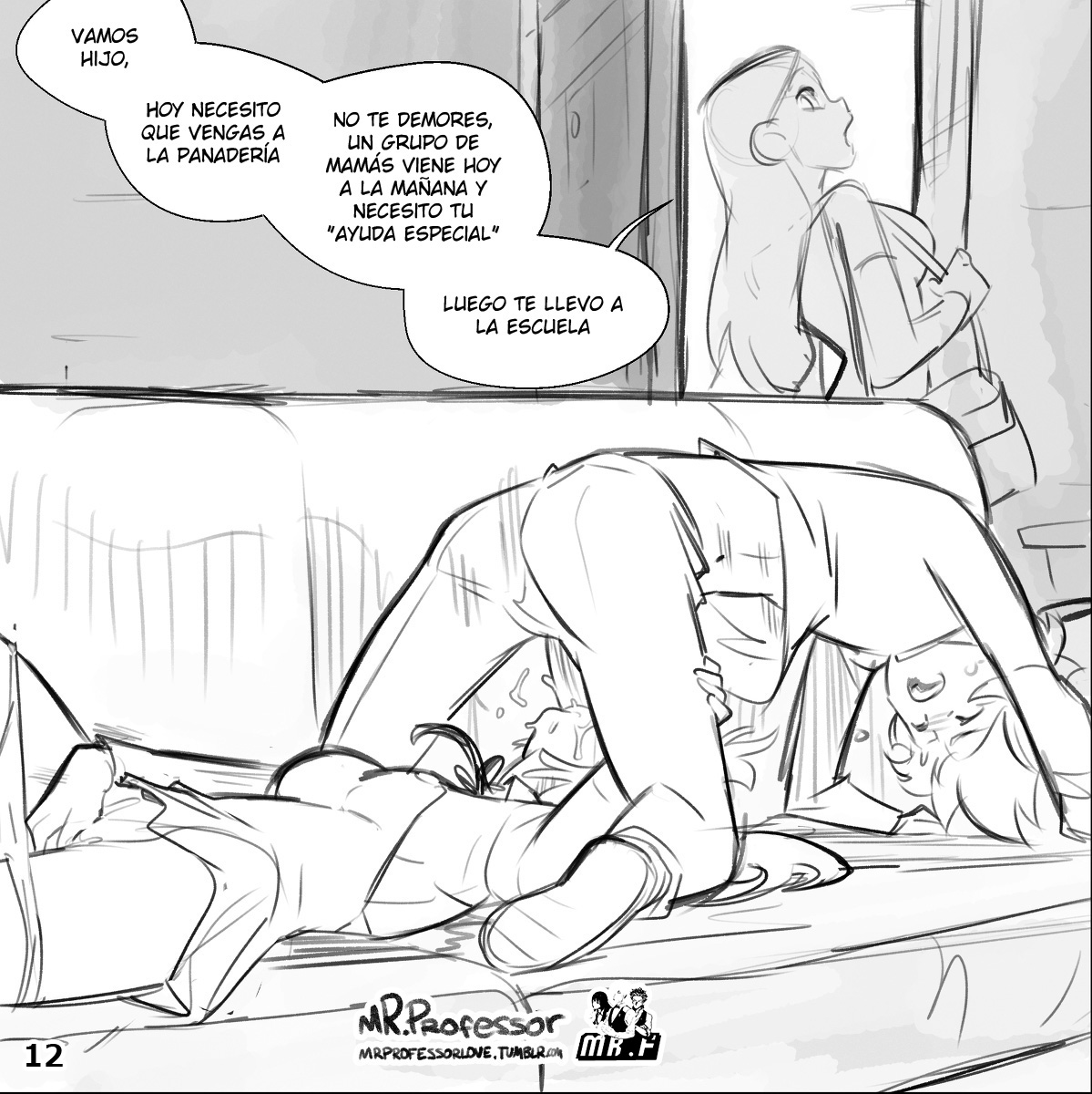 [Mr_Professor] La PANADERIA de MAMÁ (Comic Porn)