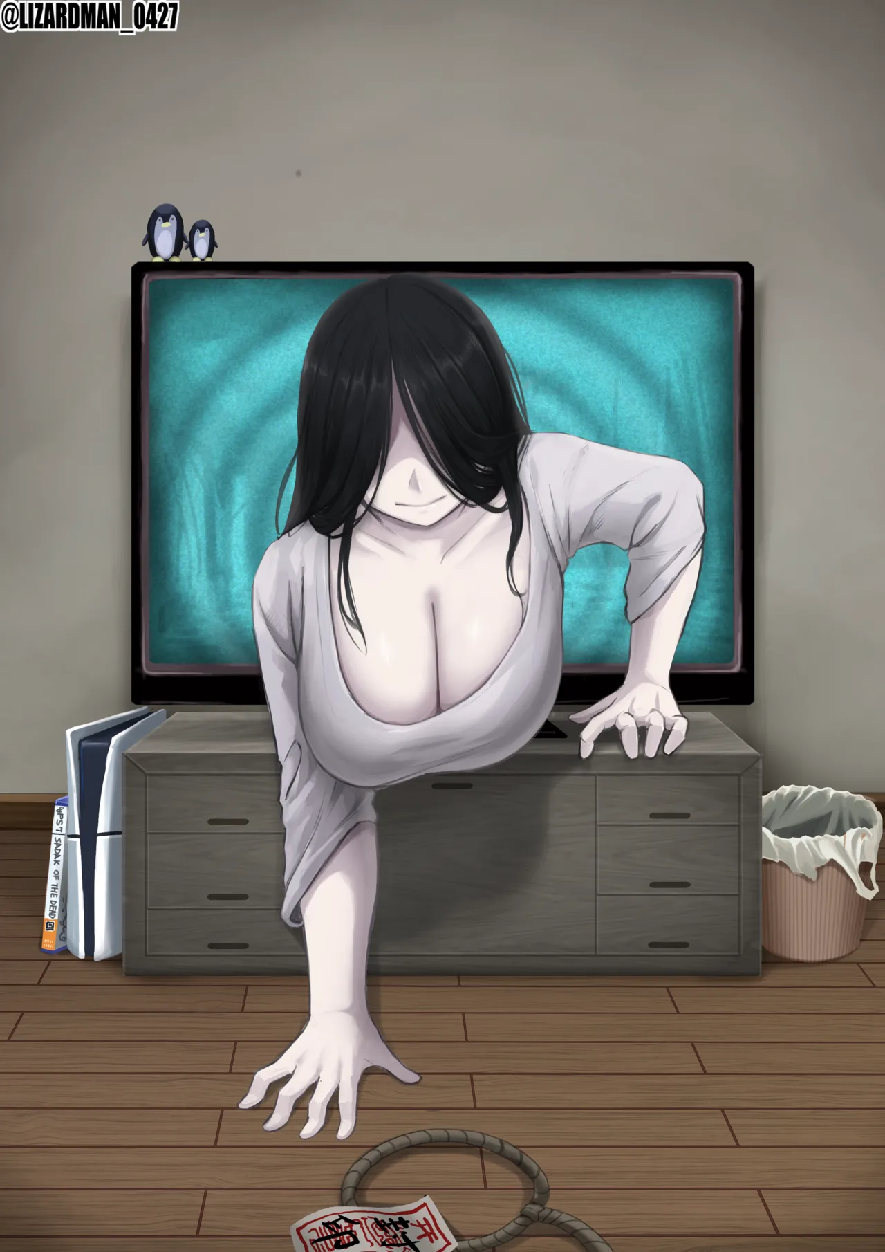 [Lizardman] Sadako-chan capture operation (The Ring)