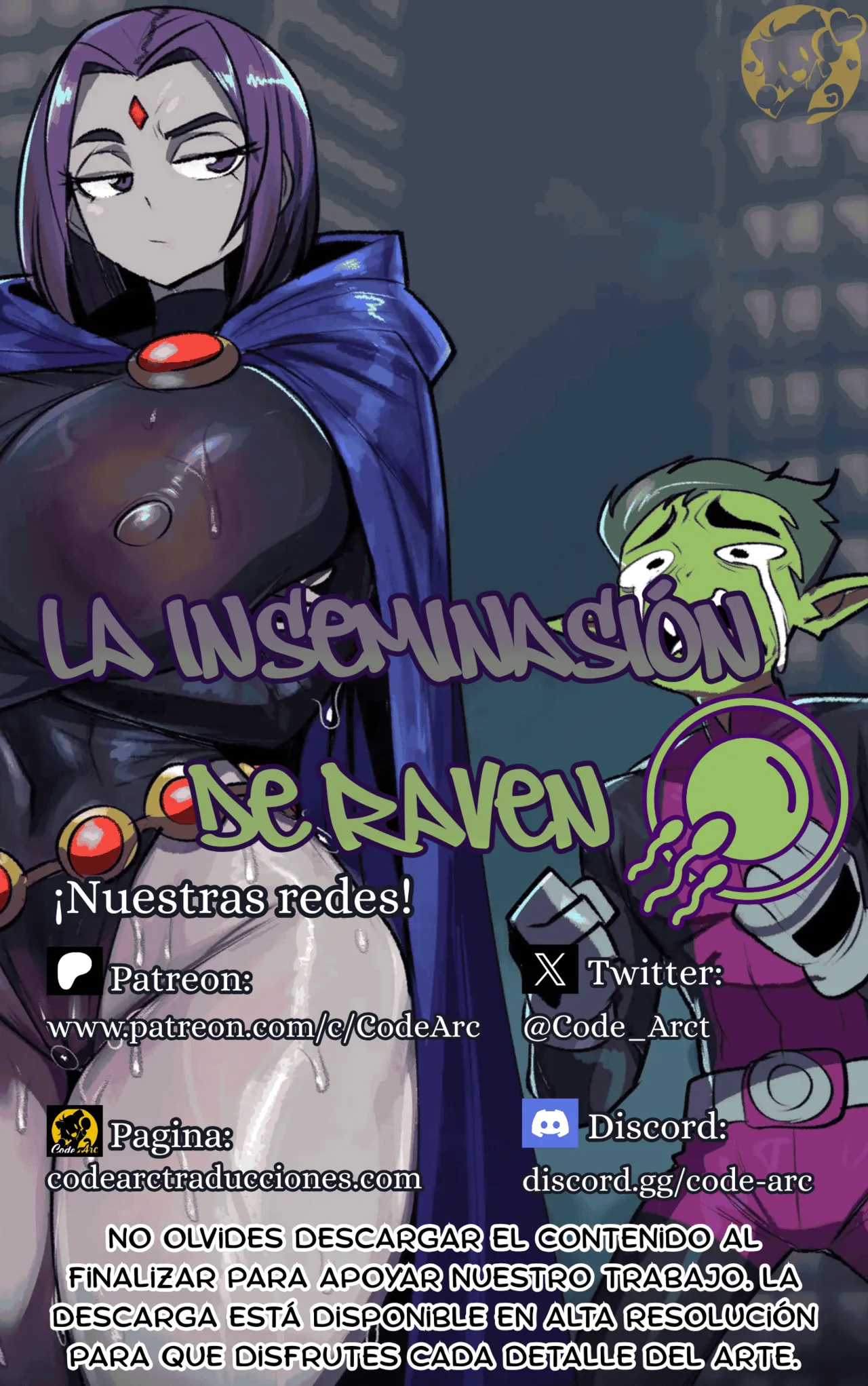 [Geulimykun] La Inseminación de Raven (Teen Titans)