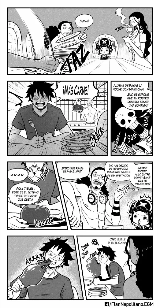 [Flan Napolitano] Capitulo 5: Tensión en Altamar (One Piece)