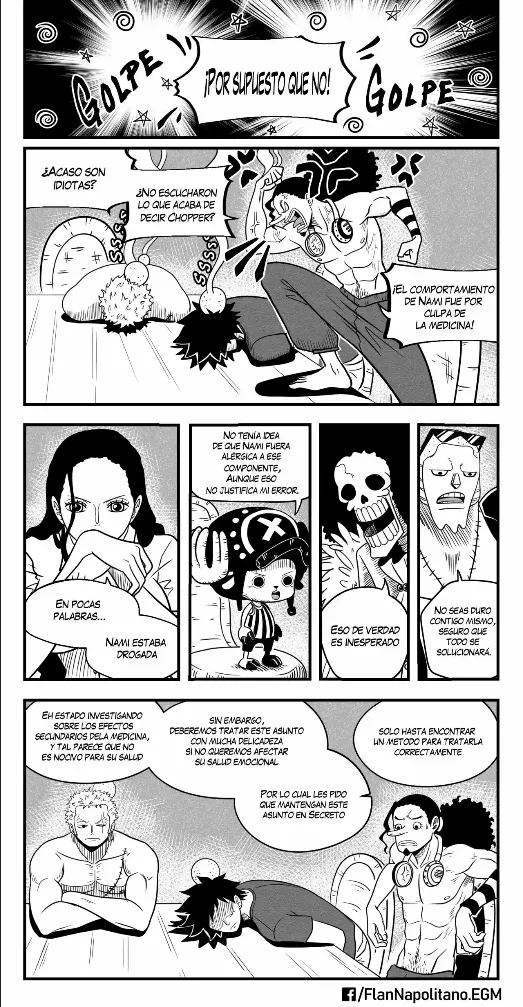 [Flan Napolitano] Capitulo 5: Tensión en Altamar (One Piece)