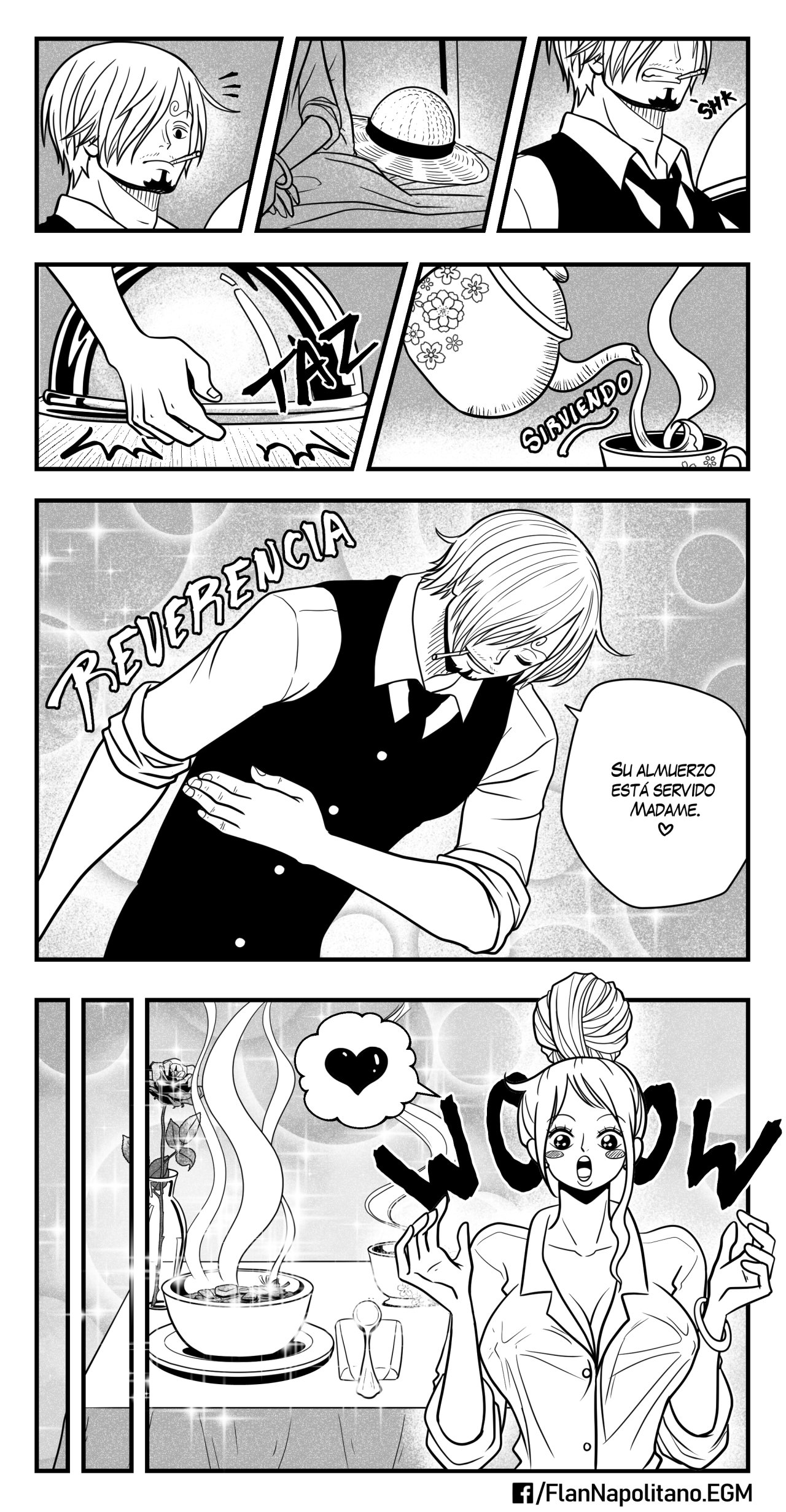[Flan Napolitano] Capitulo 4: Un Almuerzo Tentador (One Piece)