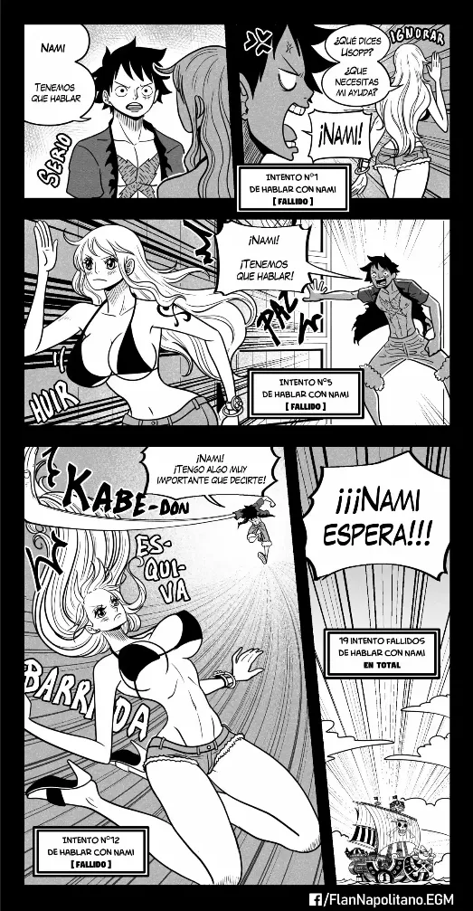 [Flan Napolitano] Capitulo 5: Tensión en Altamar (One Piece)