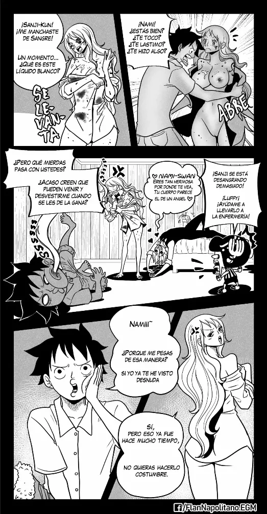 [Flan Napolitano] Capitulo 5: Tensión en Altamar (One Piece)