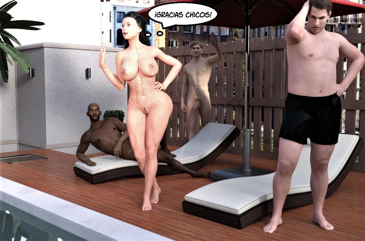 [Mature3Dcomics] CUCKOLD Pool Party (Comic Porn)