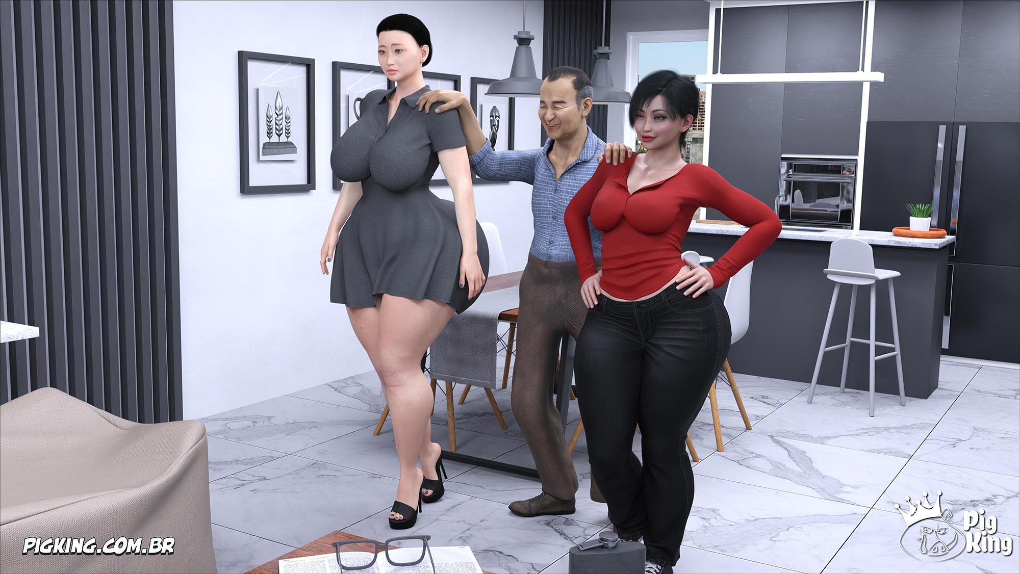 [CrazyDad3D] KOBAYASHI Family parte 1 (Comic Porn)