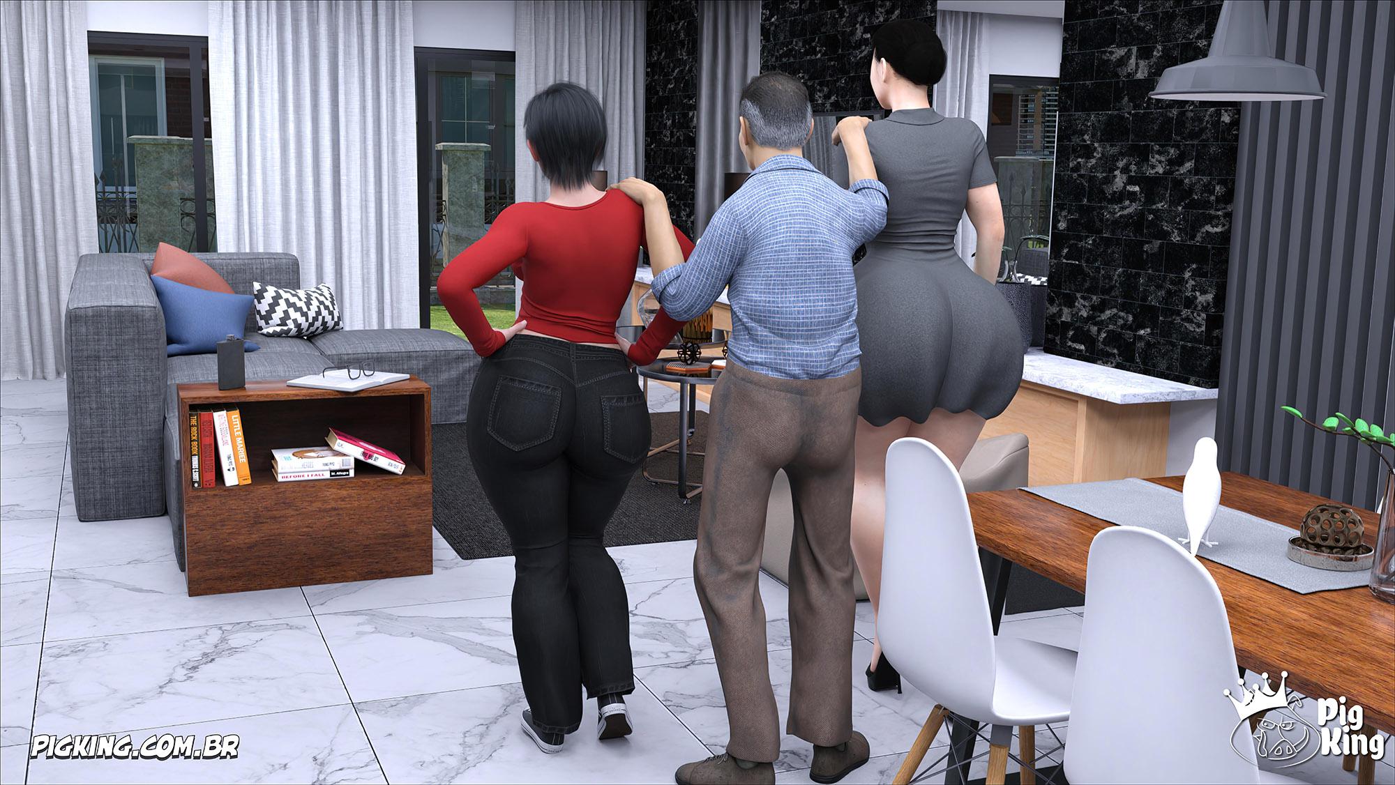 [CrazyDad3D] KOBAYASHI Family parte 1 (Comic Porn)