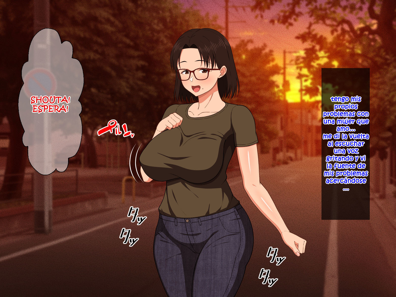 [Haruharu] SEXO Apasionado con una MADRE TETONA con Gafas (Comic Porn)