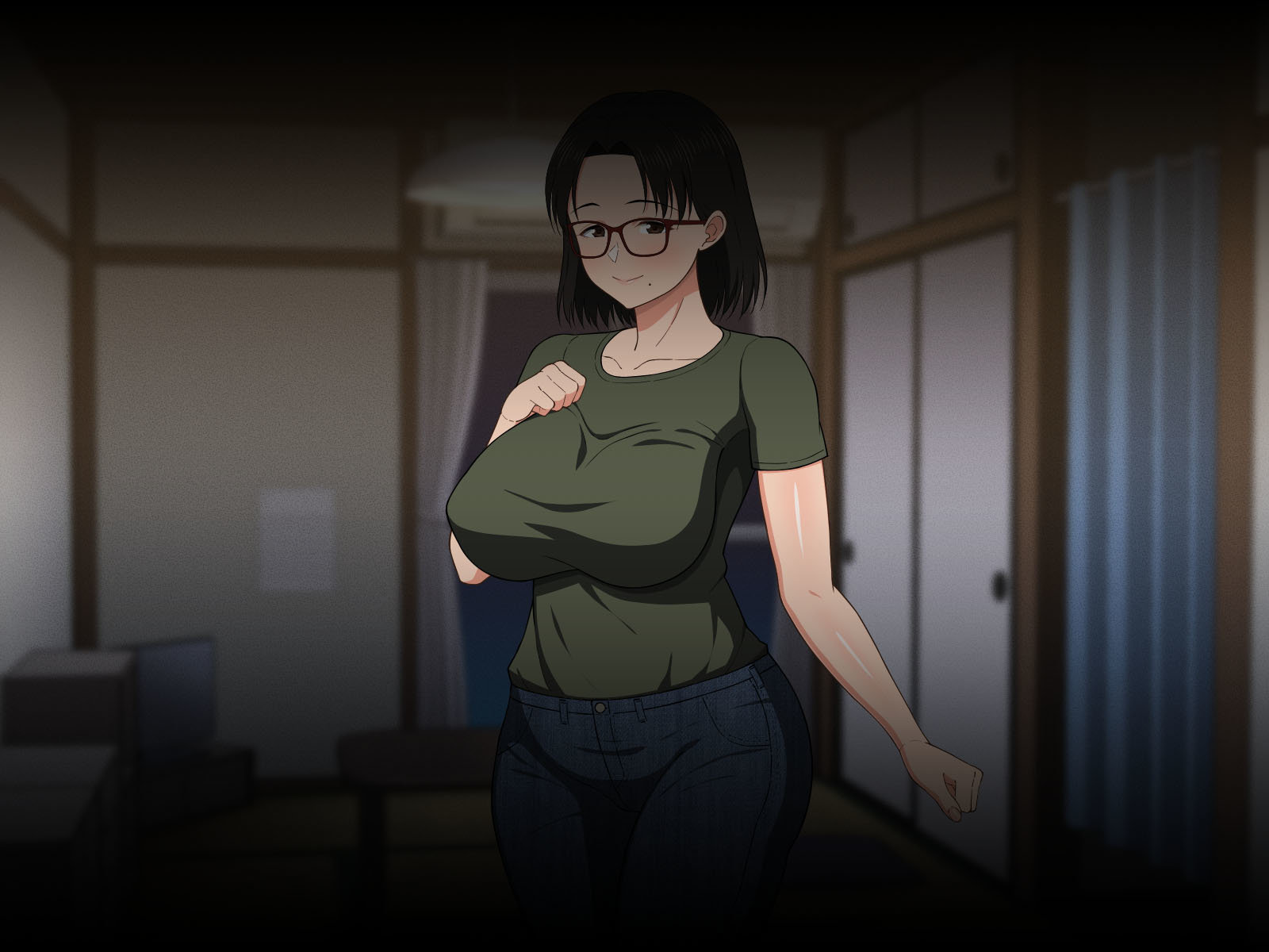 [Haruharu] SEXO Apasionado con una MADRE TETONA con Gafas (Comic Porn)