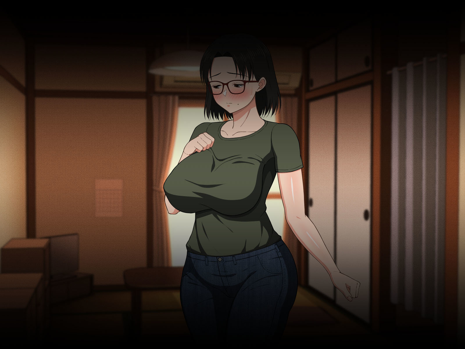 [Haruharu] SEXO Apasionado con una MADRE TETONA con Gafas (Comic Porn)