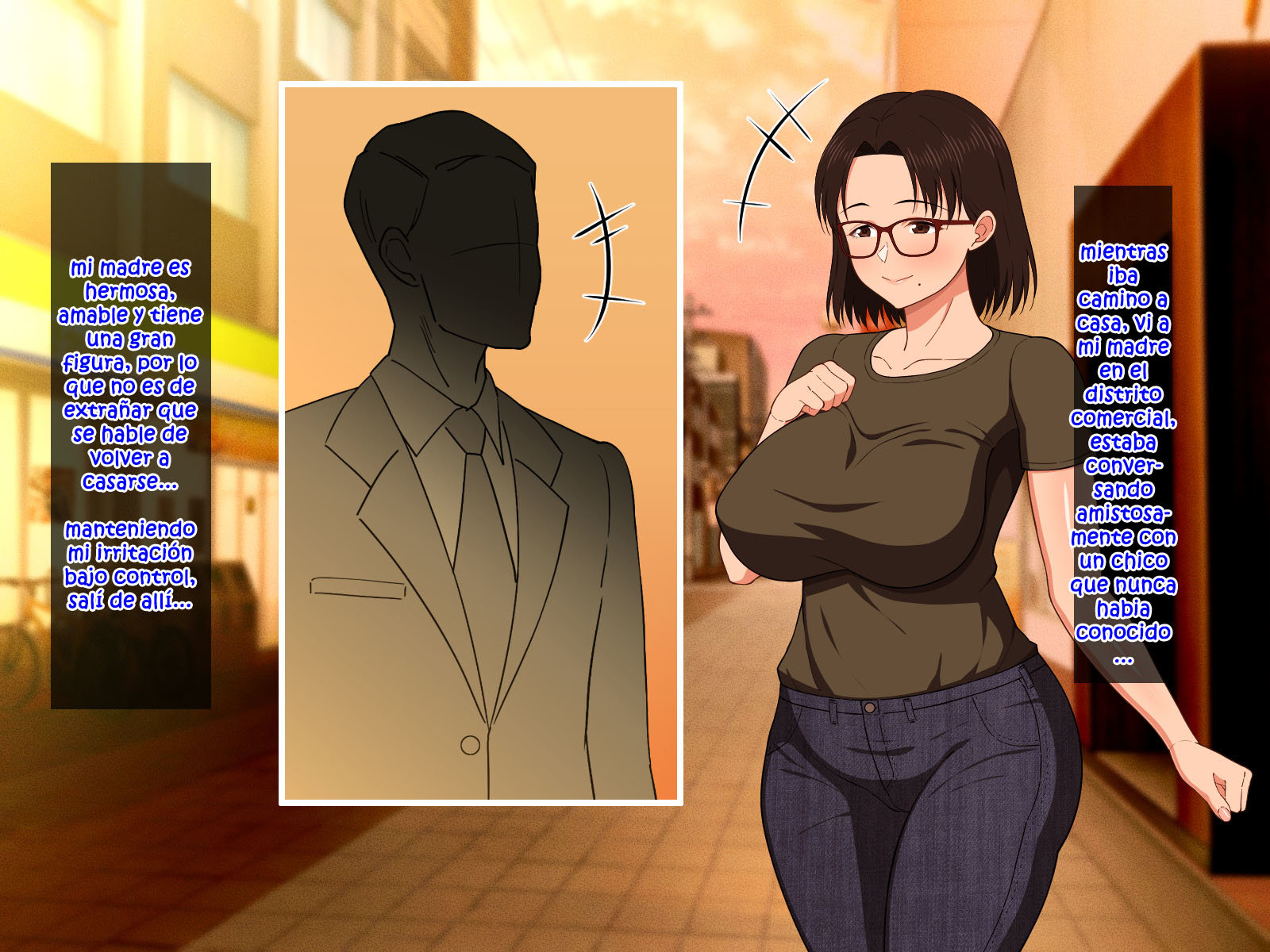 [Haruharu] SEXO Apasionado con una MADRE TETONA con Gafas (Comic Porn)