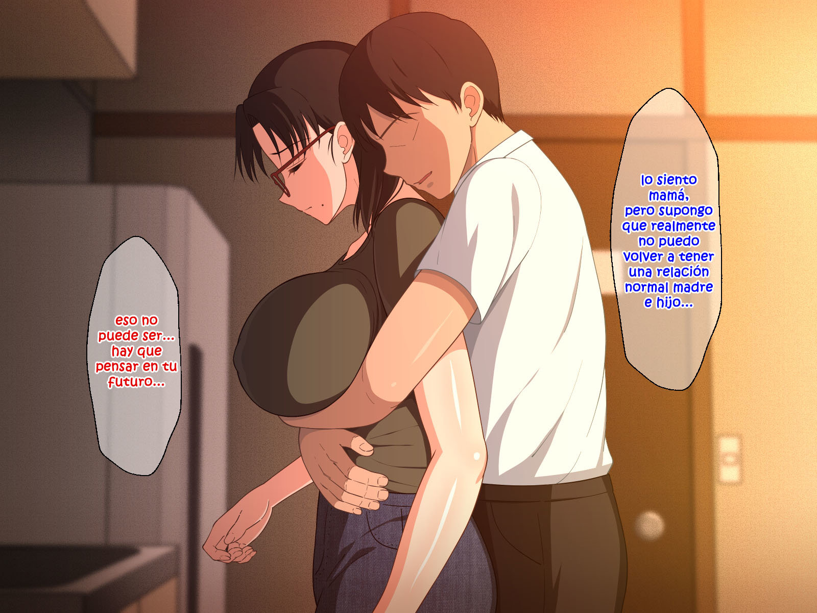 [Haruharu] SEXO Apasionado con una MADRE TETONA con Gafas (Comic Porn)