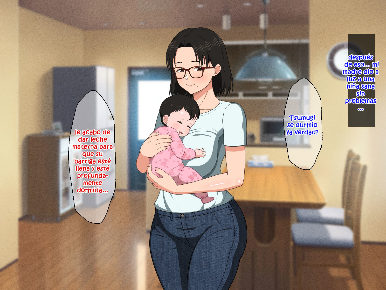 [Haruharu] SEXO Apasionado con una MADRE TETONA con Gafas (Comic Porn)