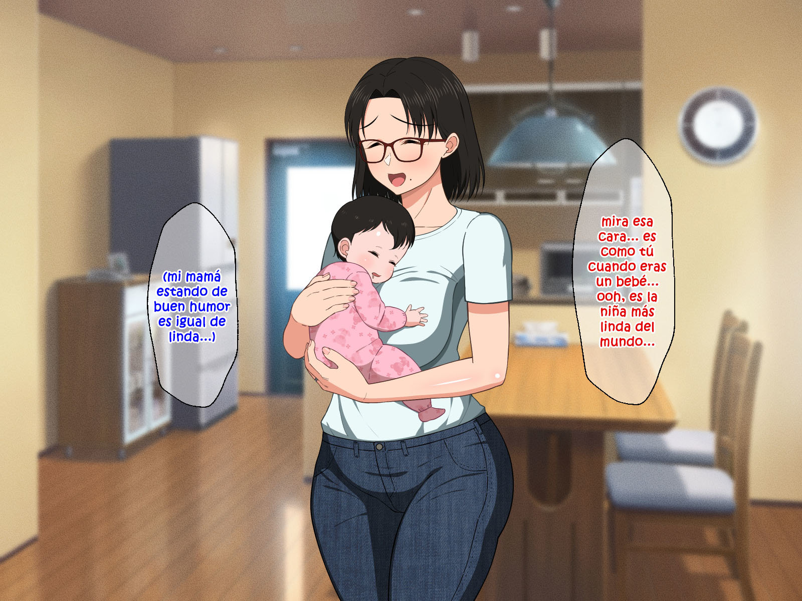[Haruharu] SEXO Apasionado con una MADRE TETONA con Gafas (Comic Porn)