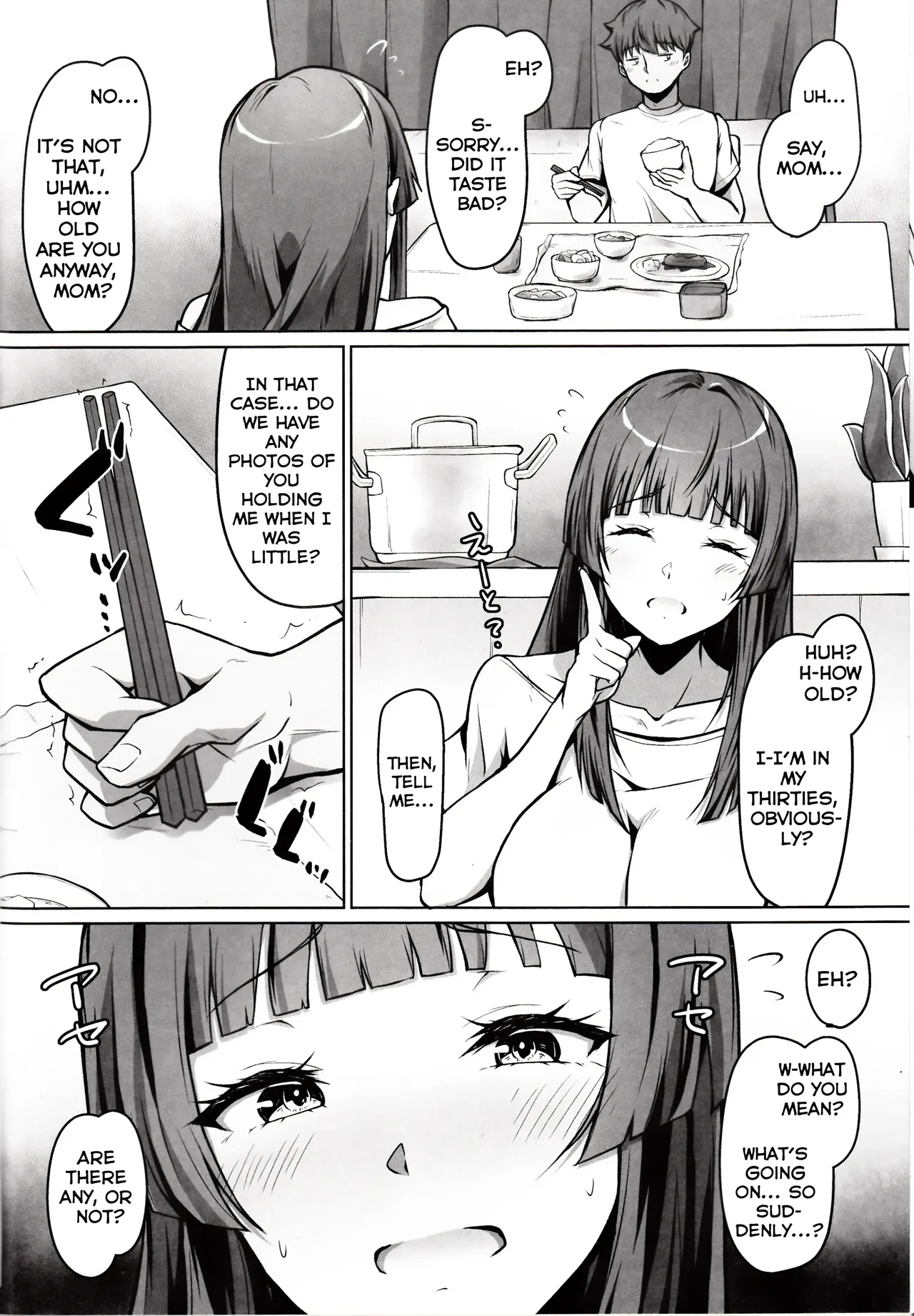 [circle82 (Hazuki Futahi)] Ore no Kaa-san wa Jiko Kouteikan ga Hikui. [English]