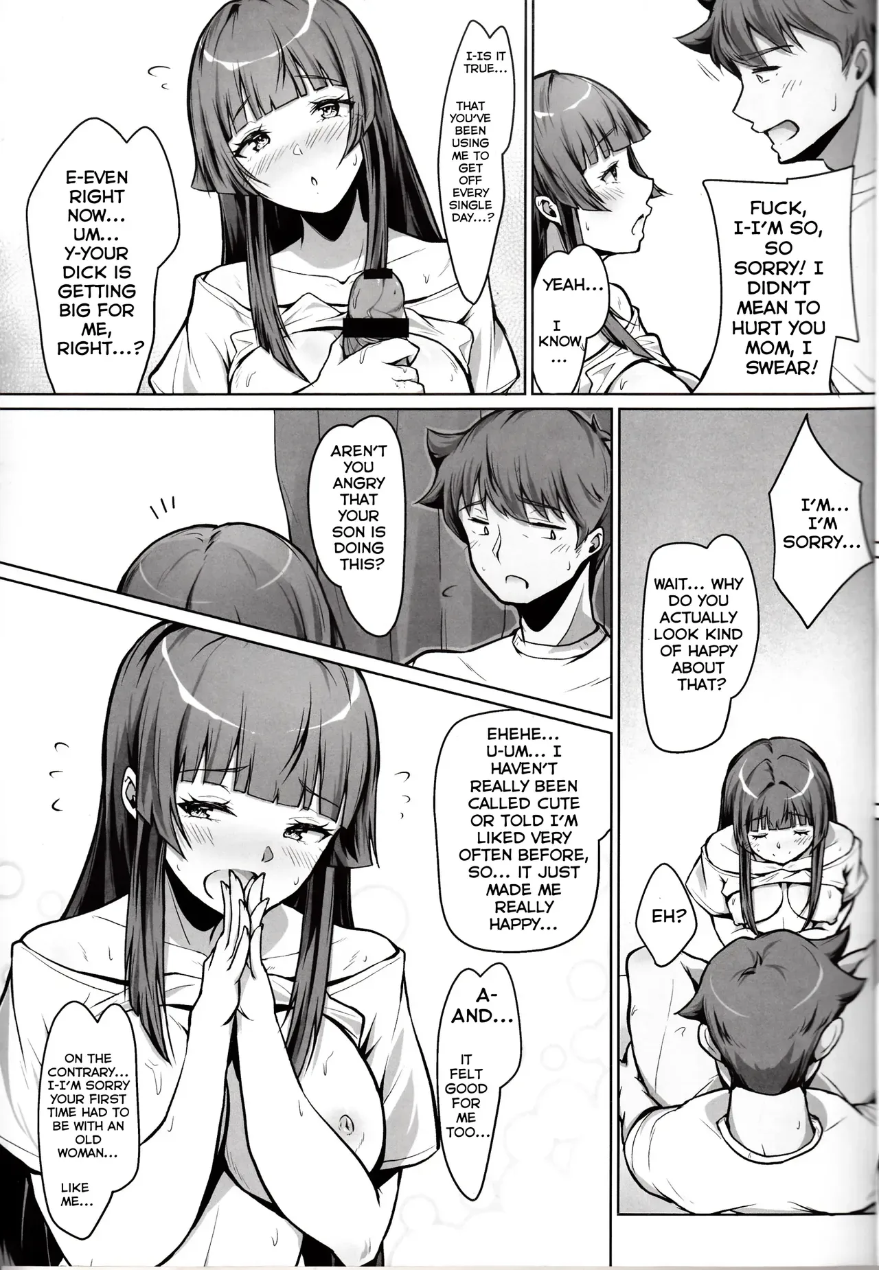 [circle82 (Hazuki Futahi)] Ore no Kaa-san wa Jiko Kouteikan ga Hikui. [English]